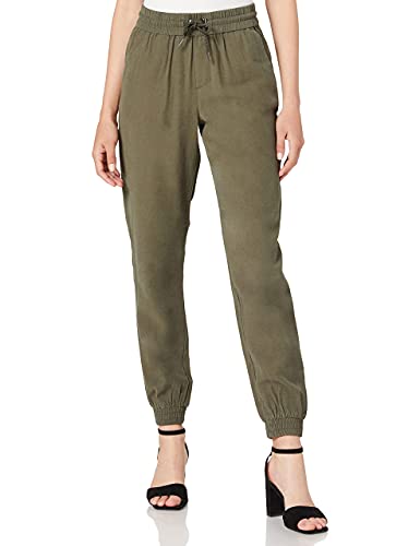 Only Onlkelda Emery MW Pull-Up Pants Pnt Noos Pantaloni, Verde (Grape Leaf), 42W / 34L Donna