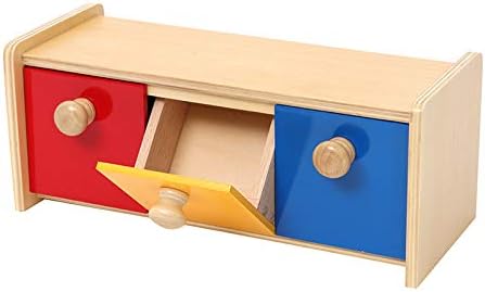Miniatura 3 de Adena Montessori Caja con contenedores para niños pequeños, herramientas educativas, desarrollo temprano preescolar, juguete para bebés