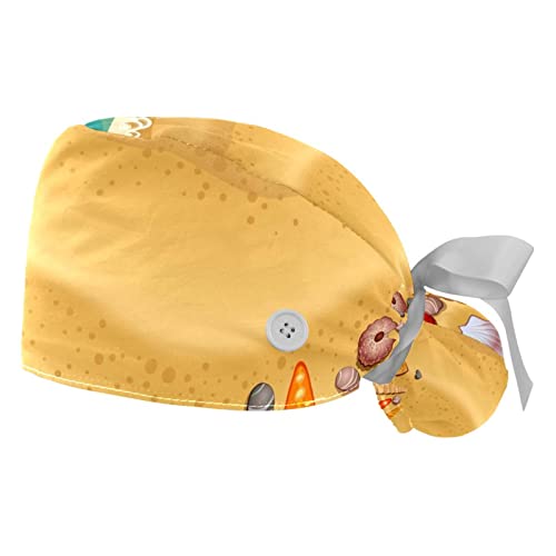 Chapeaux bouffants JDEZ x2 : casquettes de travail ajustables pour hommes et femmes