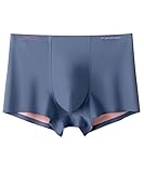 Arjen Kroos Men's Modal Underwear Breathable Boxer Briefs for Men Moisture-Wicking Cooling Silky Trunks,Blue,Large