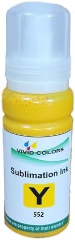 VC T552 552 Dye Sublimation Ink 100ml /per Bottle Refill Bottle for ET-8500 ET-8550 Printers Heat Press Transfer on DIY Mugs Plates T-Shirts (6 Pack) Super Tank Printer
