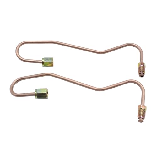 Image of 1 Pair Cupro-Nickel Front Brake Pipes Left & Right Fits for Land Rover Defender 200/300 90/110 from 1991-1997 Chassis Number HA701010 to WA159806