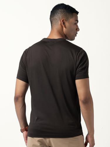 DAMENSCH Regular Fit Cotton Blend Tshirt Half Sleeve Crew Neck Comfortable Casual Lightweight Premium Vortex Elemental Breeeze Tshirts for Men Pack of 1