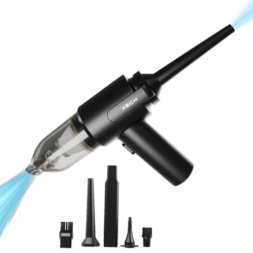 Xech Vacuum Cleaner for Home and Car with Blower & Duster Multiple Attachments Mini Handheld Rechargeable Cordless Wireless Vacuums 9000pa 130W 150ml...