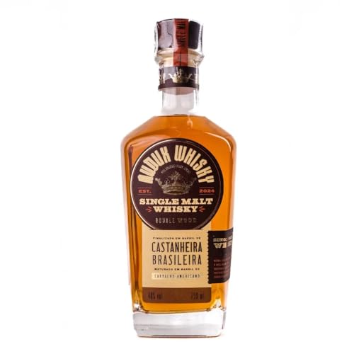 Audux Whisky Brasileiro Single Malt Double Wood 750ml – Finalizado em Castanheira, Sofisticado e Exclusivo