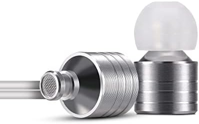 Betron B550 Earphones Wired Headphones In Ear Noise Isolating Earbuds with Bass Tangle-Free Cable 3.5mm Jack, Silver