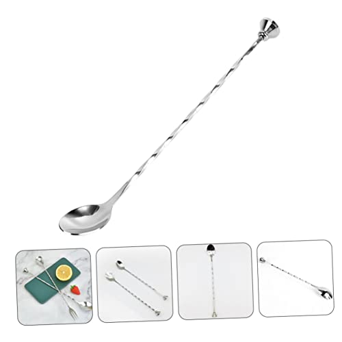 Cuchara mezcladora para bebidas y postres de acero inoxidable 6