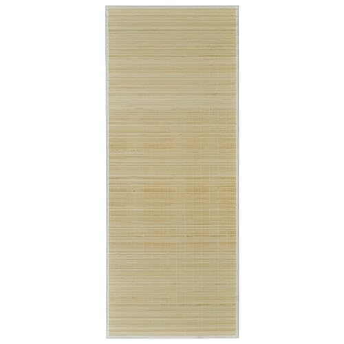 vidaXL Tapis en Bambou Naturel à Latte Rectangulaire Salon Intérieur Maison