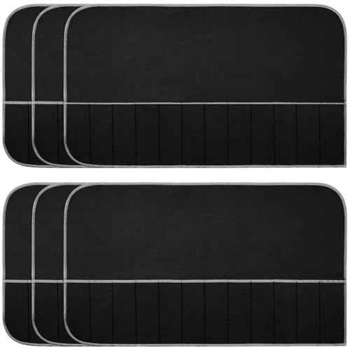 Plmvhpb Silber-Aufbewahrungsbeutel, Silber-Aufbewahrungstuch, Filz-Besteck-Organizer, Anlaufschutz, Silber-Schutzbeutel, 6 Stück