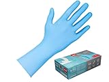 Dita rinforzate e presa sicura: guanto nitrile blu con rinforzo sulle dita (+0,03 mm) per migliorare grip, sensibilità e controllo negli interventi di precisione e nelle operazioni professionali.