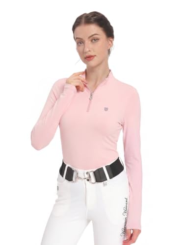 Harrison Howard Women's Equestrian Riding Shirt, Horse Riding Top UPF 50+