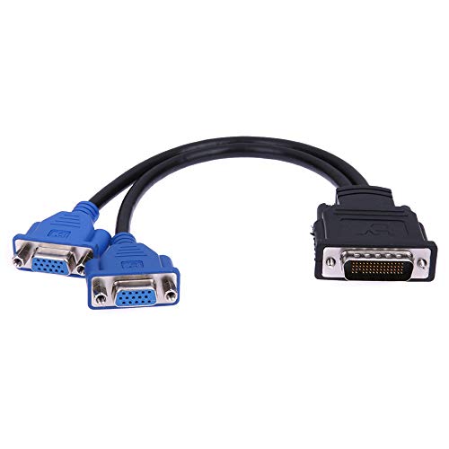Anrank Dv59215Ak Dms-59 Pin Male To 2 Vga 15 Pin Female Splitter Y-Cable Adapter #TOP5