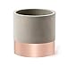 Kitchen Utensil Holder | Weighted Large Steel & Concrete Crock Jar | For Use as Canister, Organizer, Caddy or Planter by ROOM STARTERS (Copper & Concrete)