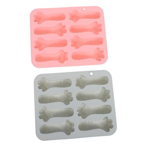 EXAOMBLE 2個猫の爪型シリコーンモールド 連キャビティ 動物の足跡形状 製菓用チョコレート型 食品対応 シリコン製 ケーキ飾り アイスキュー