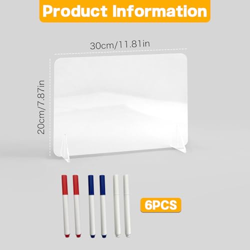 Wochenplaner Abwischbar，2 Stück Abwischbarer Wochenplaner für den Schreibtisch mit 6 Whiteboard-Stiften für To-do-Listen