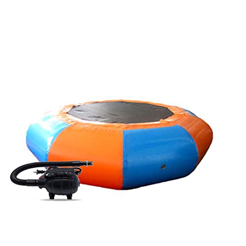 Trampoline aquatique Plateforme de natation avec gonfleur électrique, échelle de corde, ancre et cordes d'amarrage – Amusant gonflable pour tous les âges