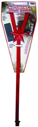 Replacement for Compatible with Christmas Mountains 36361 Red Steel No Swing Wreath Hanger (Pack of 12)