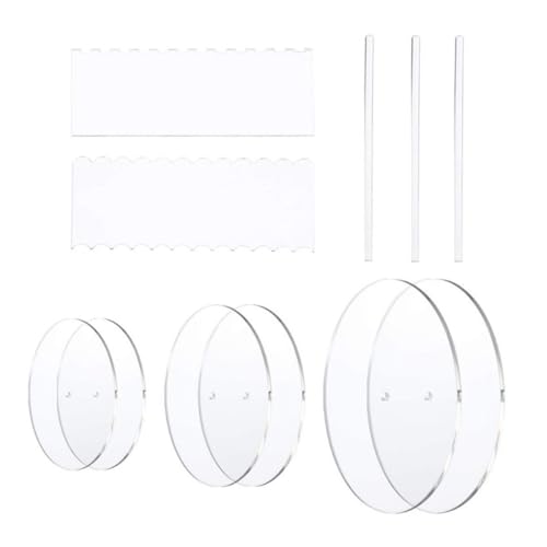 Coupe-gâteau transparent et disques de pâtisserie Magiclulu pour sublimer vos desserts