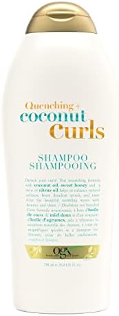 OGX Quenching + Coconut Curls, Moisturizing Shampoo for Curly Hair, Detangling, Curl Enhancing, 750ml
