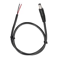 The DC power pigtail cable is designed for DC cable repair and cable replacement. DC power pigtail barrel plug connector cable has a DC connector on one end and a bare wire open end on the other. The open cable end allows it to adapt to a variety of ...