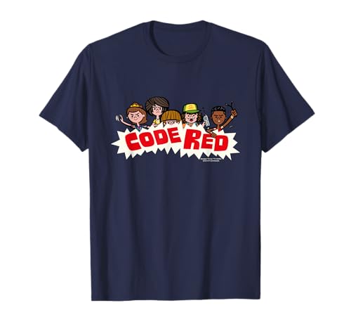 Stranger Things Cartoon Dustin & Co Código Rojo Camiseta