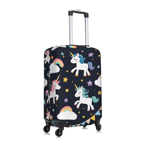 Unicorn Rainbow Clouds Luggage Cover Elastic Washable Protector Anti-Scratch Travel Suitcase Covers With Concealed Zipper For 18-32 Inch Luggage Medium3