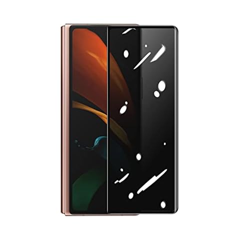 BYIUIHS 2 Pack Privacy Tempered Glass Designed for Samsung Galaxy Z Fold 2, Anti-peep Scratch Resistant Screen Protector Tempered Glass Suit for Z Fold 2 Black Cover