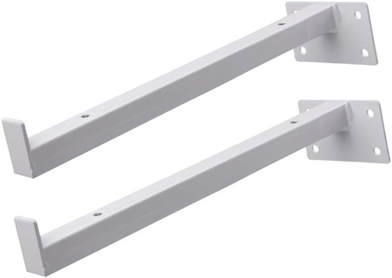 Zanotva 2pcs Industrial Floating Shelf Brackets, Floating Shelf Bracket with Lip, Metal Heavy Duty Shelf Supports, Square Shelf Supports(350mm/13.8in)