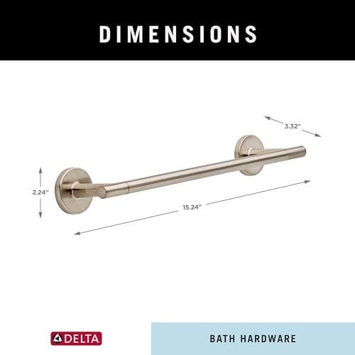 Delta Trinsic (1-Pack) 12" Towel Rack for Bathroom Brilliance Stainless Steel Towel Bar for Bathroom Wall Hand Towel Holder Rod Wall Mounted Kitchen Towel Holder 75912-SS by DELTA - Image 7