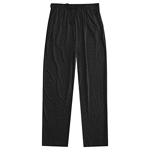JEsilunmaMY Men's Loose Pajama Pants Elastic Waist Sweat Bottoms Casual Trousers Lightweight Lounge Sweat Pants with Pockets