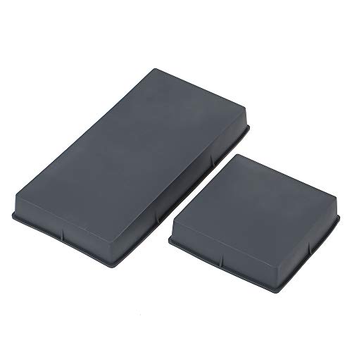 KKmoon 2 unidades retangulares + 2 unidades quadradas de silicone para bolo de pão tabuleiros para f