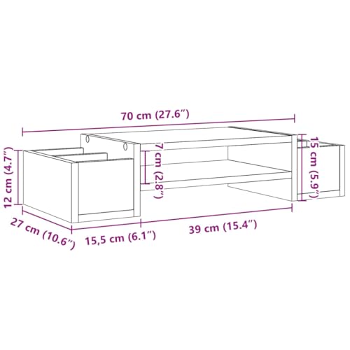 Support pour moniteur avec rangement bureau et table de jeu - 3