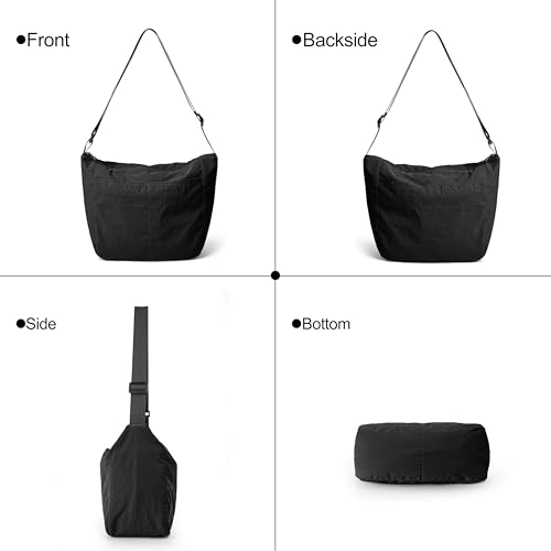 Lightweight Nylon Crossbody Purse Unisex Casual Waterproof Shoulder Sling Bag With Adjustable Wide Strap4