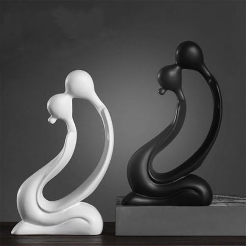 Figurine en céramique abstraite amoureux symbole union éternelle
