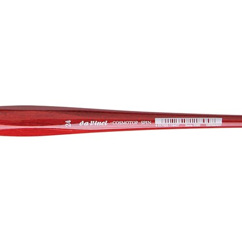 Image of da Vinci Watercolor Series 5580 CosmoTop Spin Paint Brush, Round Synthetic with Red Handle, Size 24 (5580-24)