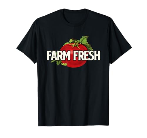 Granja Fresh Vintage Tomate Retro Jardinería Vegano Granjero Camiseta