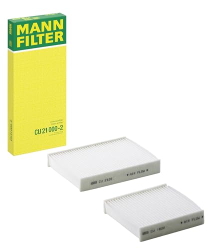 MANN-FILTER CU 21 000-2 Filtro aria cabina (set da 2) - per Autovetture + veicoli commeriali