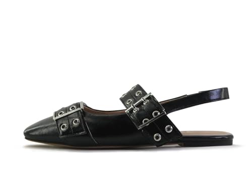 michia Buckle Ballet Slingback Flats for Women2