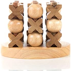 3D OX 3x3 (Tic-Tac-Toe) Handcraft 3D Brain Teaser Wooden Games and Puzzles with Gift Box