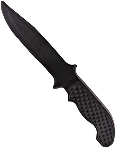 Training Knife Rubber Knife Fake Knife for Martial Arts Training Equipment, Practice Knife, also Knows as Rubber Training knife, Peace Keeper Training Rubber Knife and Prop Knife(Black)