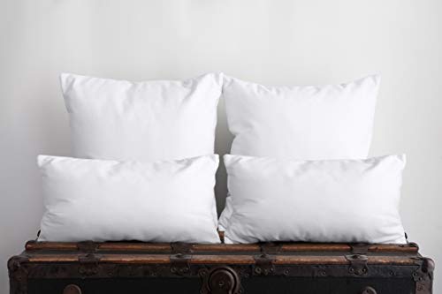 Utopia Bedding Throw Pillow Inserts (Set Of 4, White), 12 X 20 Inches Pillow Inserts For Sofa, Bed And Couch Decorative Stuffer Pillows #TOP4