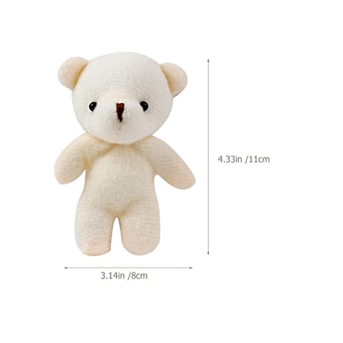 MAGICLULU 12Pcs Mini Keychain Stuffed Bear Plush Stuffed Bear Doll Jointed Soft Tiny Doll Tiny Small Bulk for DIY Keychain Party Favor - Image 3