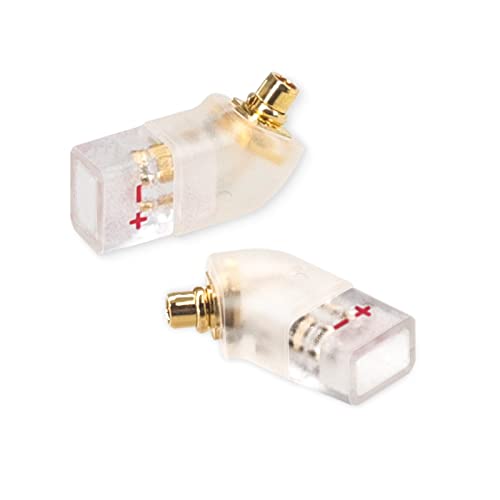 Adaptateur MMCX mâle vers 0,78 mm 2 broches coudé okcsc en version transparente