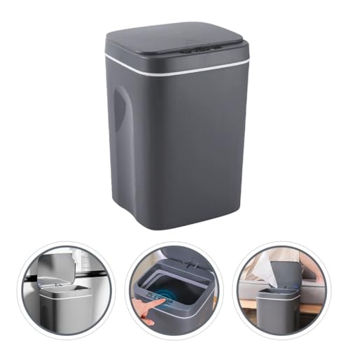 Bote de basura inteligente con sensor gris 13.78x9.06x8.66 in miniatura 6