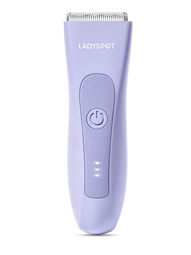 LADYSPOT Bikini Trimmer for Women, Gentle Ceramic Blade | Hypoallergenic Ceramic Blade, Gentle Wet & Dry Grooming, 3 Adjustable Guards, Easy Cleaning, Smooth Bikini Care