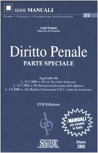Diritto penale. Parte speciale Diritto penale. Parte speciale