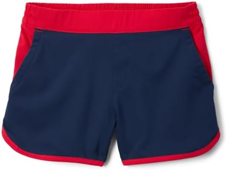 Columbia Youth Girls Sandy Shores Boardshort, Collegiate Navy/Mountain Red, X-Large