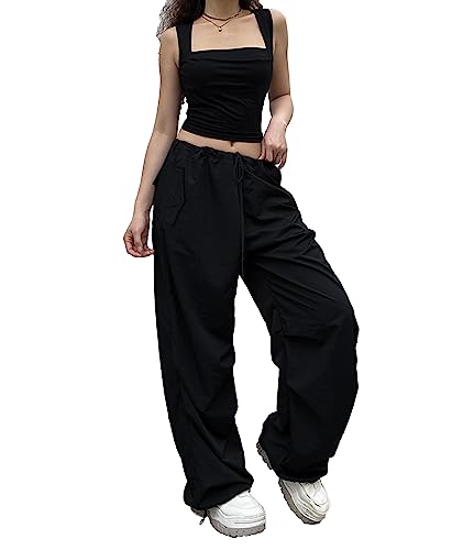 Amazon.com: xxxiticat Women's Cargo Pants Suit Sleeveless Low Cut