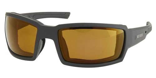 Harley-Davidson Men's Tour of Duty Riding Sunglasses, Amber Color Enhancing Lens
