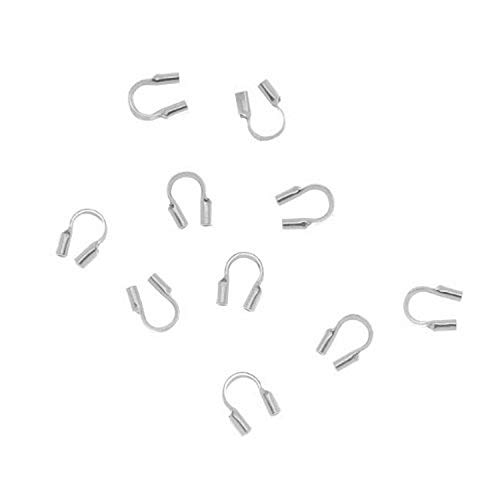 Beadaholique 5003593M 10-Piece Sterling Wire and Thread Protectors, 0.031-Inch, Silver